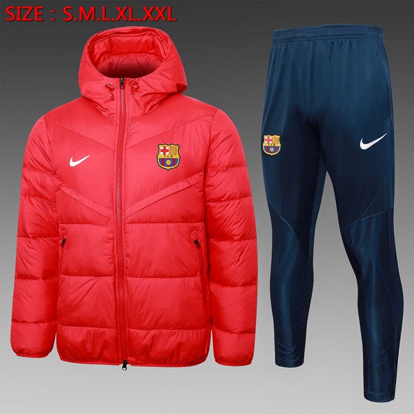 Abrigo Plumón Barcelona Conjunto Completo 2024/25 Rojo